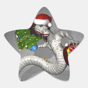 Grey Dragon Star Sticker