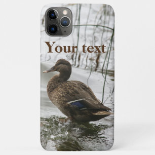 Grey duck on dark the lake iPhone / iPad case