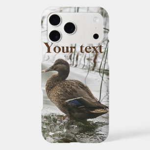 Grey duck on dark the lake iPhone / iPad case
