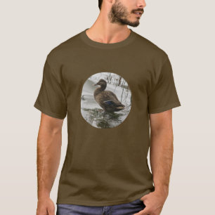 Grey duck on dark the lake T-Shirt