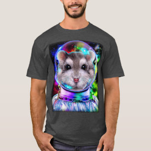 Grey Dwarf Hamster as Astronaut Exploring Space T-Shirt