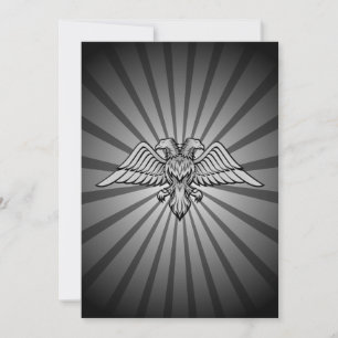 Grey eagle with two heads