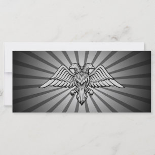 Grey eagle with two heads