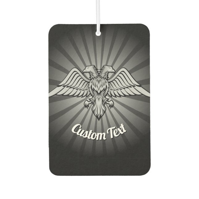 Grey Eagle with two Heads Car Air Freshener (Front)