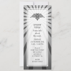 Grey eagle with two heads invitation