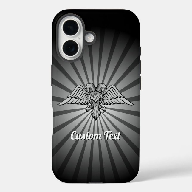 Grey Eagle with two Heads iPhone Case (Back)