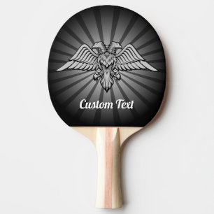 Grey Eagle with two Heads Ping Pong Paddle