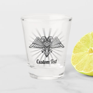 Grey Eagle with two Heads Shot Glass