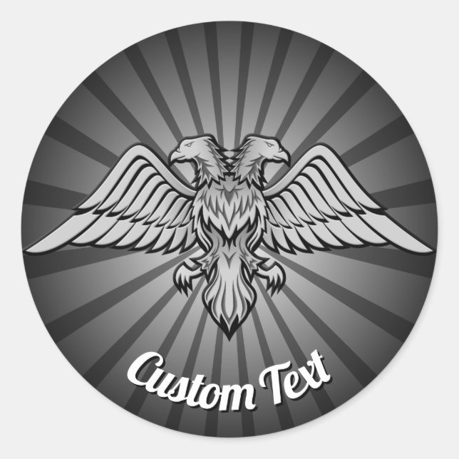 Grey Eagle with two Heads Sticker (Front)