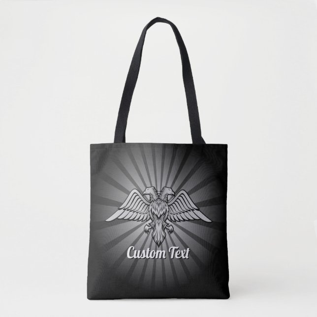 Grey Eagle with two Heads Tote Bag (Front)