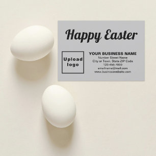 Grey Easter Business Flat Greeting Card