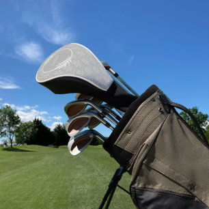 Grey Elegant Damask Golf Head Cover
