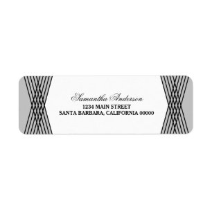 Grey Elegant Deco Address Labels