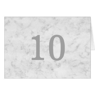 Grey Elegant Marble Table Number