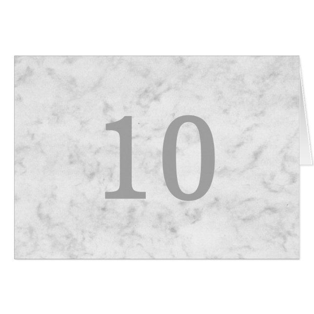 Grey Elegant Marble Table Number (Front Horizontal)