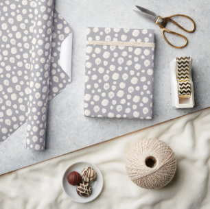 Grey Elegant Minimalist Neutral Masculine Wrapping Paper