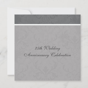 Grey Elegant Wedding Anniversary Invitations