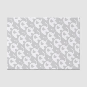 Grey elephant baby shower gift tissue paper