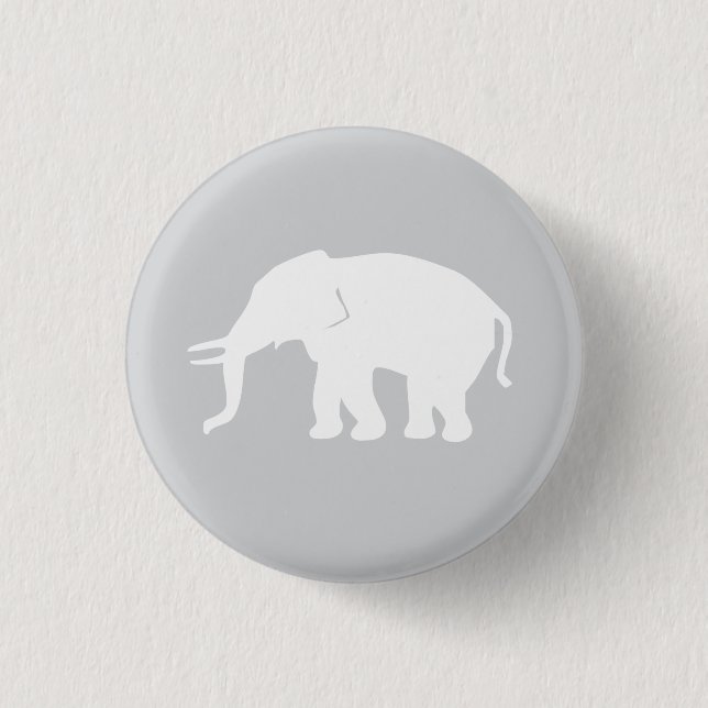 Grey Elephant Button (Front)