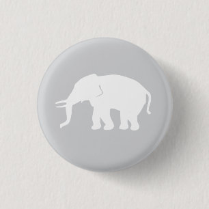 Grey Elephant Button