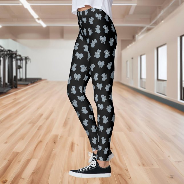 Grey elephant cartoon leggings (Creator Uploaded)
