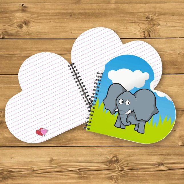 Grey Elephant Cartoon Notebook (Creator Uploaded)