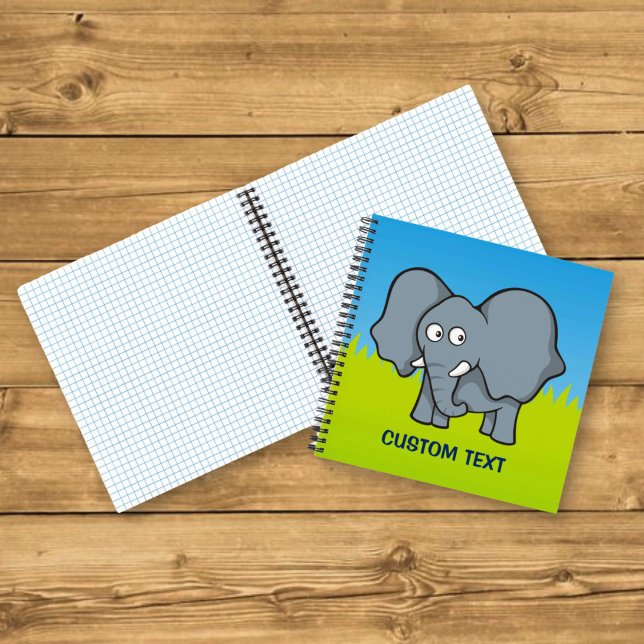Grey Elephant Cartoon Notebook (Creator Uploaded)