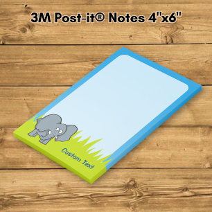 Grey Elephant Cartoon Post-it Notes
