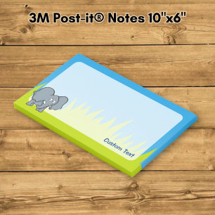 Grey Elephant Cartoon Post-it Notes