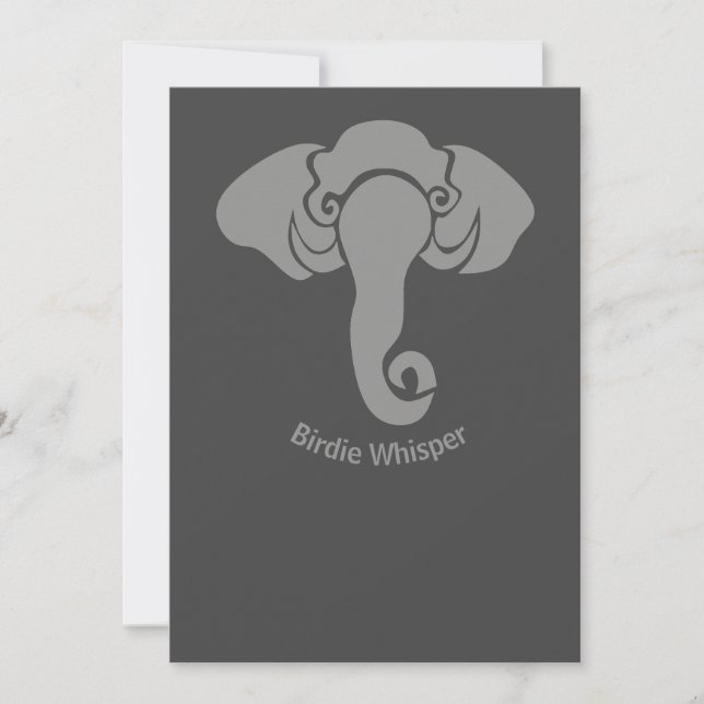 Grey Elephant Family GOP Republican  Holiday Card (Front)
