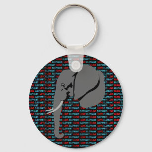 Grey Elephant Key Ring