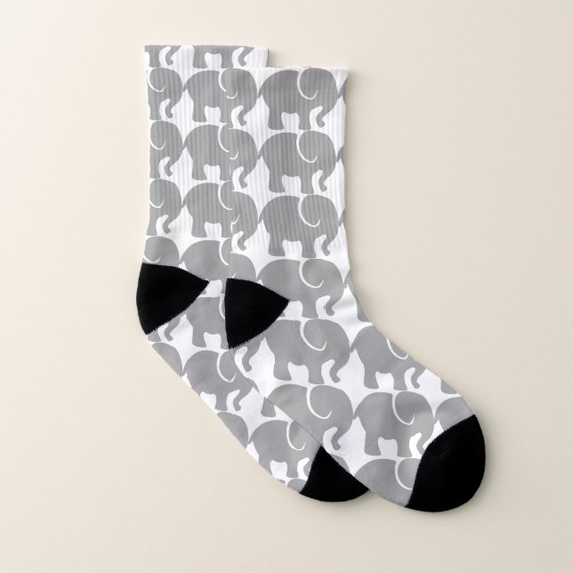 Grey Elephant Socks (Pair)