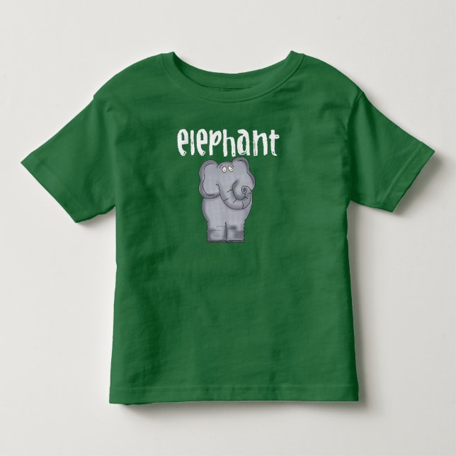Grey Elephant Toddler T-Shirt (Front)