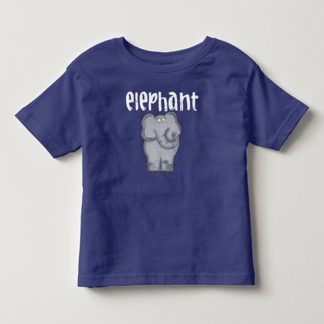 Grey Elephant Toddler T-Shirt (Front)