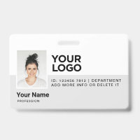 Grey Employee Modern Photo ID Security