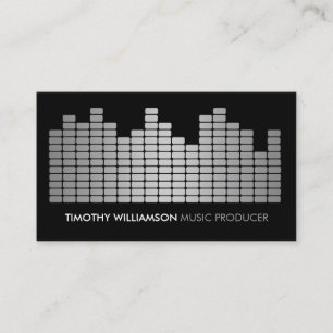 Grey Equalizer Musician, DJ, Band Business Card