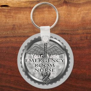 Grey ER Nurse Key Ring