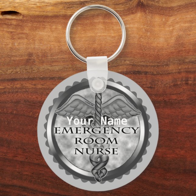 Grey ER Nurse Key Ring (Front)