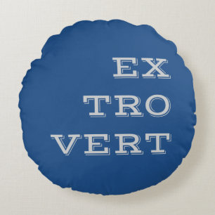 Grey Extrovert Round Pillow