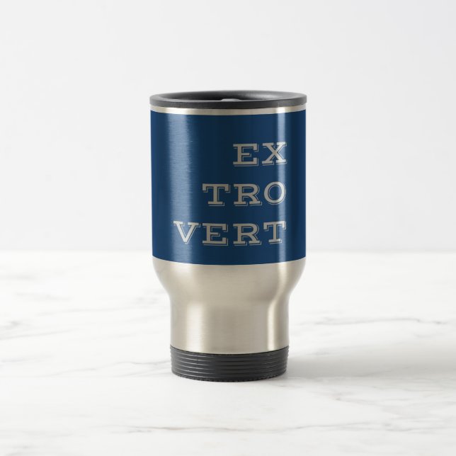 Grey Extrovert Travel Mug (Center)