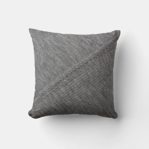 Grey fabric: abstract stitched texture. cushion