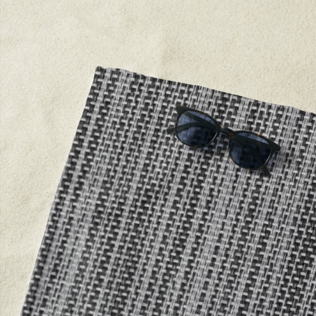 Grey Fabric Cloth 2 Beach Towel (In Situ)