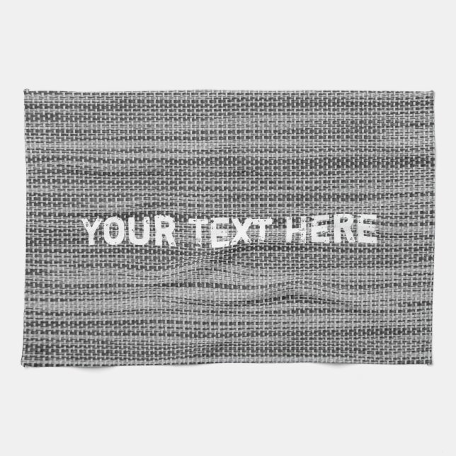 Grey Fabric Cloth - Add Your Text - Customisable - (Horizontal)