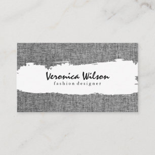 Grey Fabric Linen Material Business Card