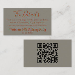 Grey Fall Event Details Web Page Enclosure Card