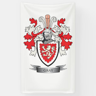 Grey Family Crest Coat of Arms Banner