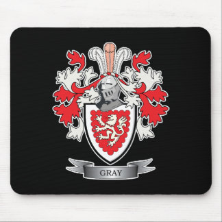 Grey Family Crest Coat of Arms Mouse Mat