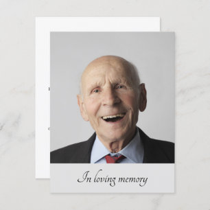 Grey Family Member Passing Announcement with Photo