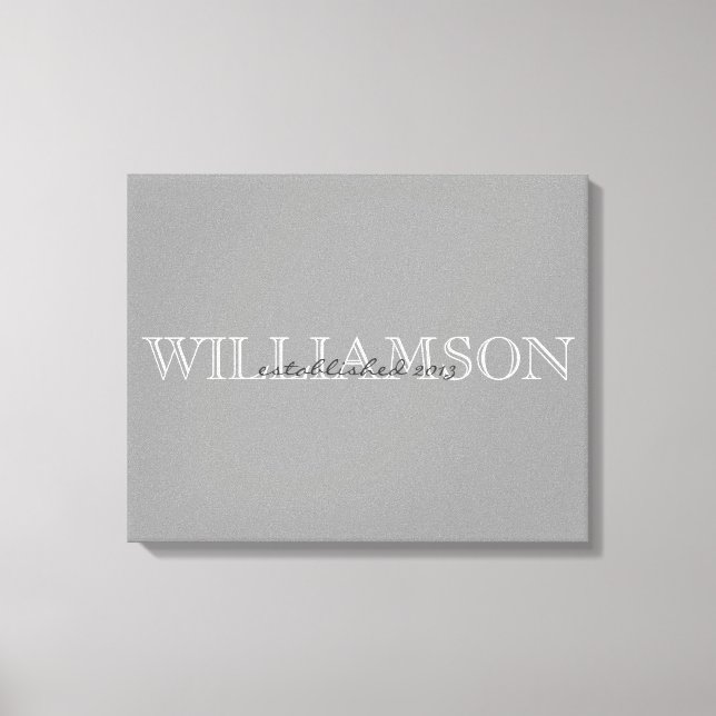 Grey Family Name Monogram Sign (Front)