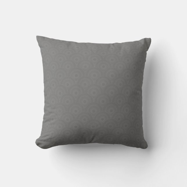 Grey Fan Pillow (Front)